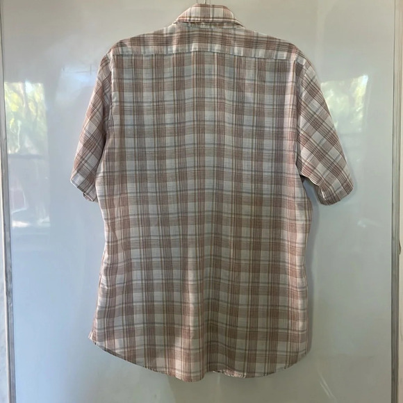 Vintage 70s Levis White Tab Button Up Shirt USA Made Mens Size Large Plaid - Picture 6 of 8